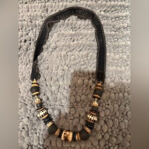 Black and White Beaded Necklace